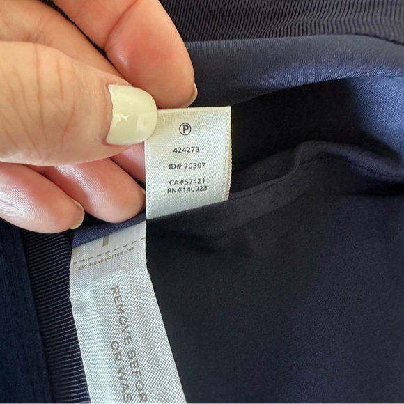 NWT LOFT Skirt Dip Dye Pencil Midi Blue Size 2 Petite - Picture 5 of 5